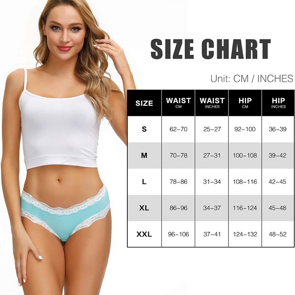 🆕 Women’s Underwear Soft Breathable Cotton Brief Ladies Panties 5-Pack - Picture 3 of 3